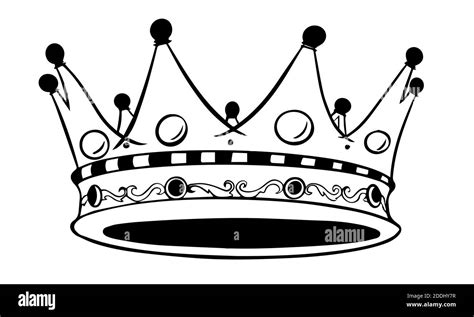 Vector Black Crown Icon Isolated On White Background Stock Photo Alamy