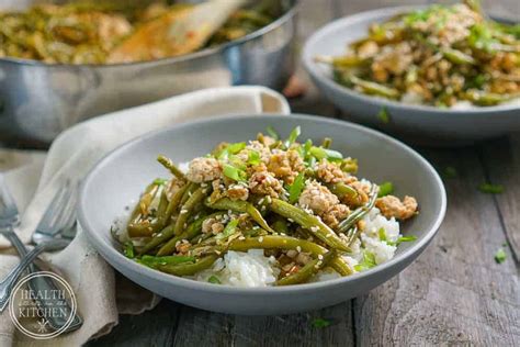 These sweet and spicy green beans crazy tasty and freakishly fast too. Spicy Chinese Green Beans with Ground Turkey - Health ...