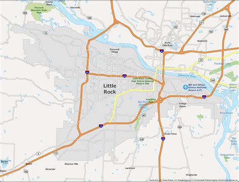 Map Of Little Rock Arkansas Gis Geography