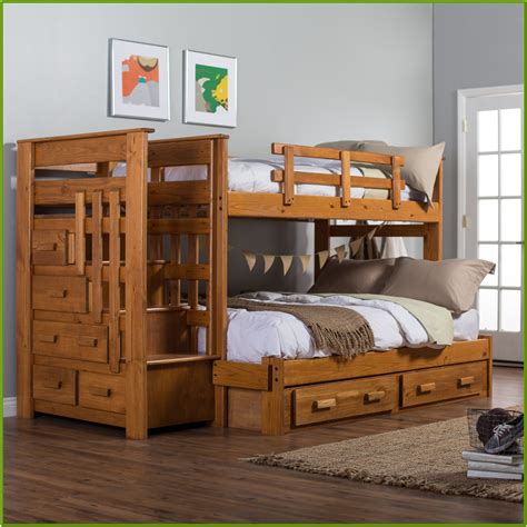 Twin Over Full Bunk Beds With Desk Bedroom Home Decorating Ideas