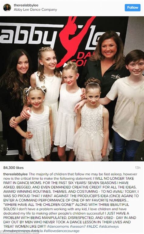 Abby Lee Miller Announces Shes Quit Dance Moms Daily Mail Online