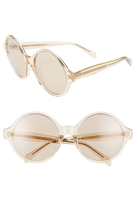 Céline 61mm Round Sunglasses Round Sunglasses Transparent Sunglasses