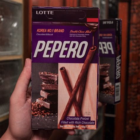 Lotte Pepero Double Choco Filled 40g Shopee Philippines