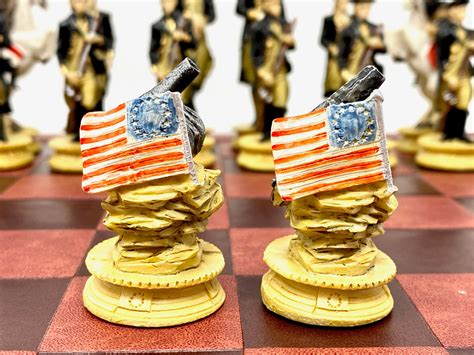 Revolutionary War Resin Theme Chess Pieces