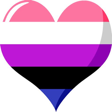 heart lgbt genderfluid pride sticker by lgbtstickers