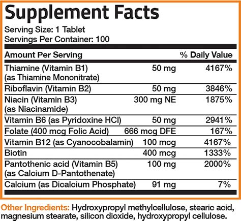 Bronson Super B Vitamin B Complex Sustained Slow Release Vitamin B1 B2