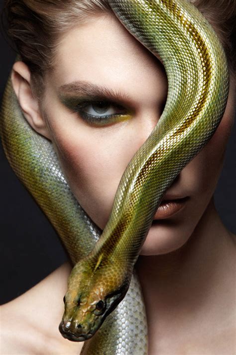 Weird Beauty Fashion Photography Women With Snakes
