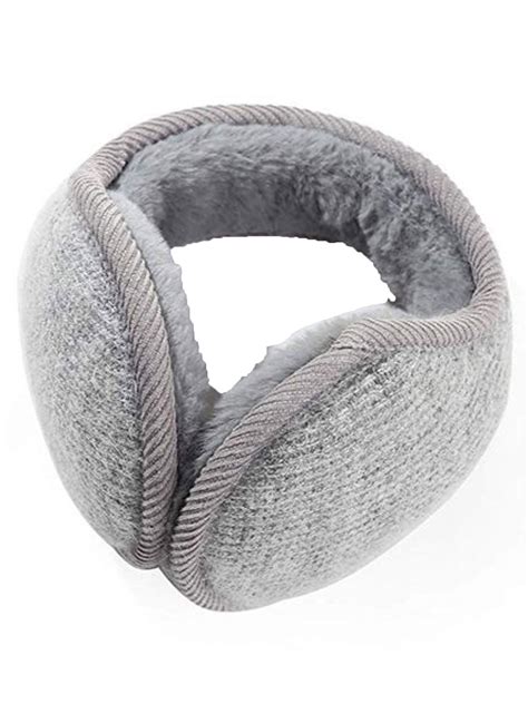 Zoiuytrg Unisex Foldable Fleece Ear Muffs Winter Ear Warmers Cover