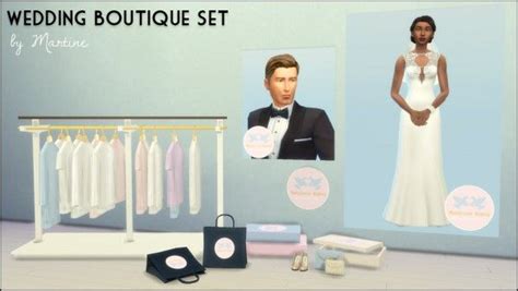Martine Simblr Wedding Boutique Set • Sims 4 Downloads Boutique Set