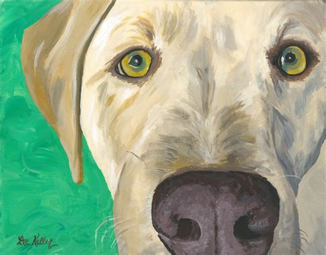 Yellow Lab Art Print Yellow Lab Print On Canvas Or Paper Etsy