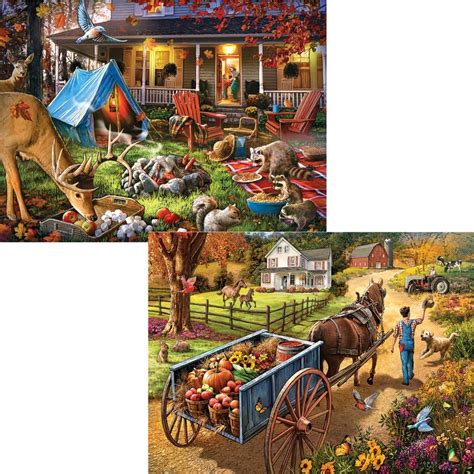 Bits And Pieces Set Of Two 2 1000 Piece Jigsaw Puzzles