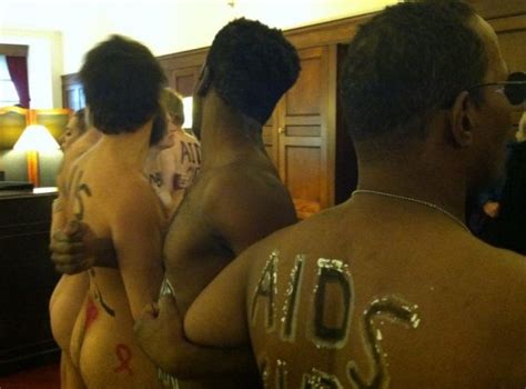 Nude HIV AIDS Protesters Storm House Speaker John Boehner S DC Office Joe My God