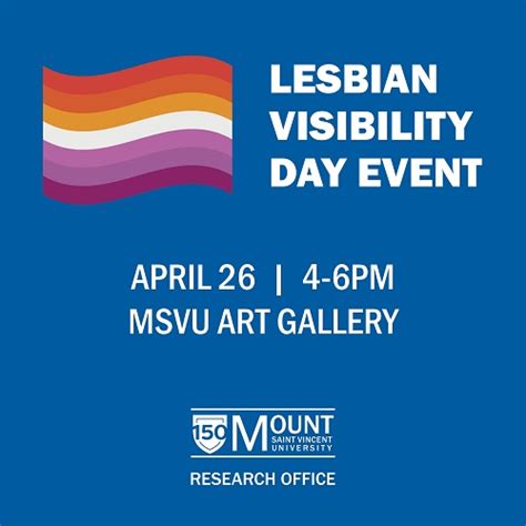 lesbian visibility day event at mount saint vincent university wednesday april 26 4 00 to 6