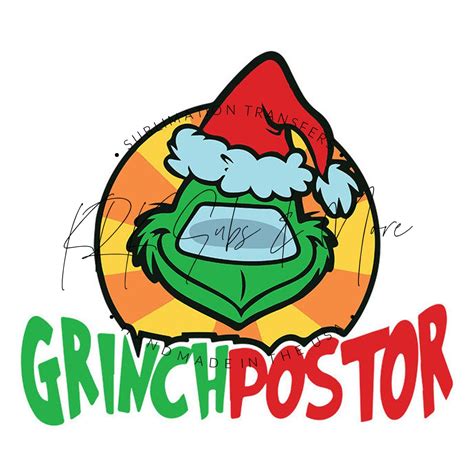 Among Us Grinch Poster Sublimation Transfer Etsy