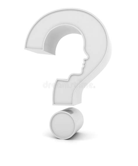 3d Head And Question Mark Stock Illustration Illustration Of Head