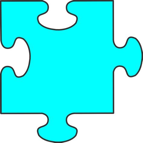 Blue Puzzle Piece Clip Art At Vector Clip Art Online