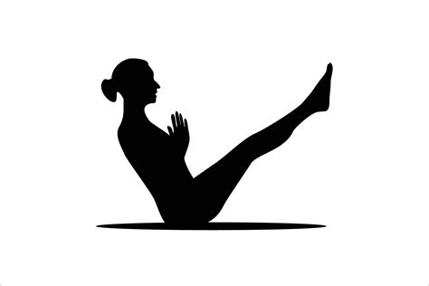 Female Doing Yoga Pose Silhouette Graphic By Artpray Creative Fabrica