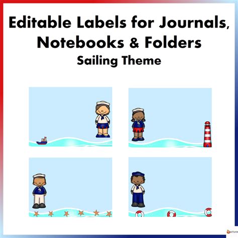 Editable Name Tags And Labels Sailing Theme Bundle Made By Teachers