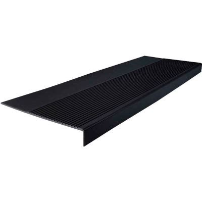 The length and height of these stair risers can easily be trimmed. Flooring & Carpeting | Stair Treads | Rubber Light Duty Ribbed Stair Tread Square Nose 12.25" x ...