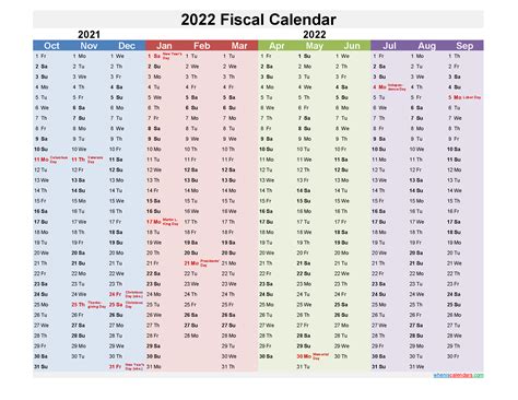 Fiscal Calendar 2022 Federal Fiscal Year Template Nofiscal22y3