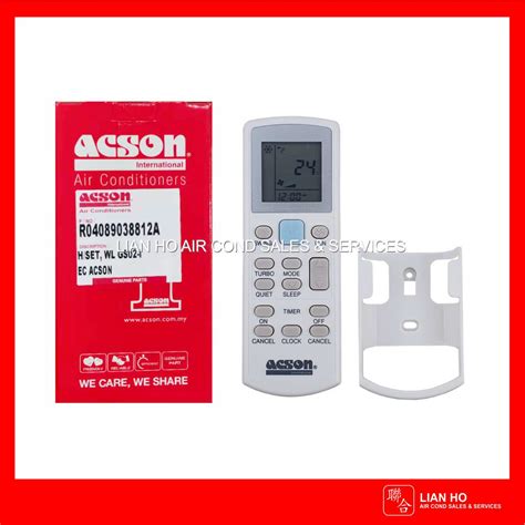 Acson Remote Control R A Lian Ho Air Cond