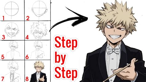 How To Draw Katsuki Bakugou From My Hero Academia Step By Step
