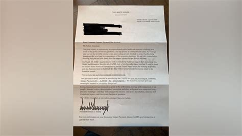 The irs and treasury created the tracking website and began disbursing the economic impact payments less than three weeks after the $2 trillion stimulus bill was signed into law by president donald trump. People receiving stimulus checks get letter signed by President Donald Trump | wnep.com
