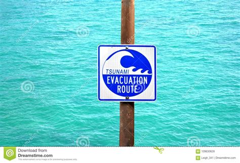 Learn the most important signs to recognize when a tsunami is approaching. Tsunami Warning Sign stock photo. Image of wave, object ...