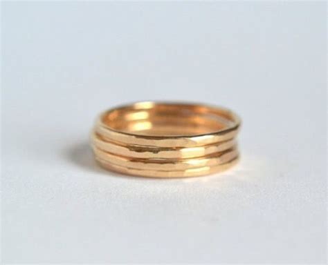 Gold Filled Ring Gold Stacking Rings Gold Ring Stack His And Hers