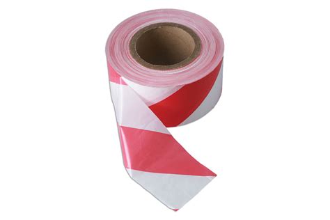 Red And White Barrier Tape 75mm X 500m Non Adhesive Pack 1 Part No