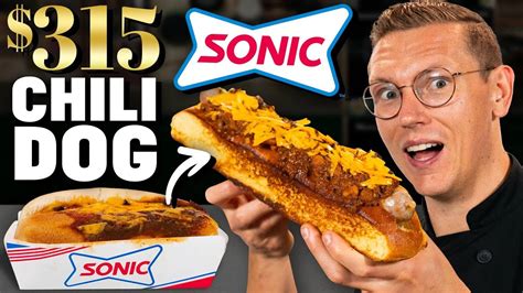 315 Sonic Wagyu Chili Cheese Dog Taste Test Fancy Fast Food