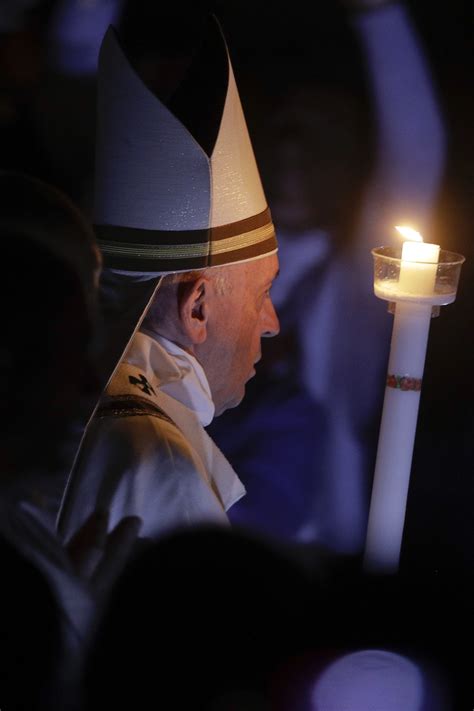Pope During Easter Vigil Reject The Glitter Of Wealth