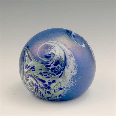 Ocean Wave Paperweight By Orient And Flume Art Glass Art Glass Paperweight Artful Home