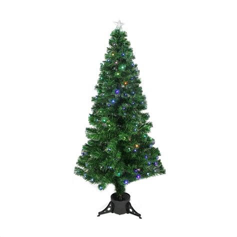 6 Pre Lit Led Color Changing Fiber Optic Christmas Tree With Star Tree