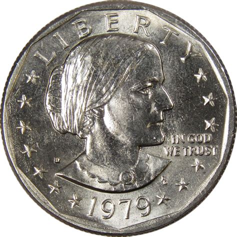 1979 D Susan B Anthony Dollar Bu Uncirculated Mint State Sba 1 Us Coin