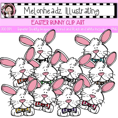 Easter Bunny Clip Art Single Image Melonheadz Illustrating