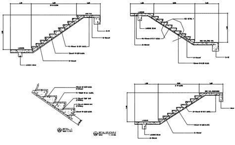 Stair Section Detail Dwg File Cadbull