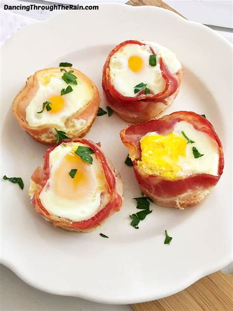 Easy Bacon Wrapped Egg Cups Dancing Through The Rain