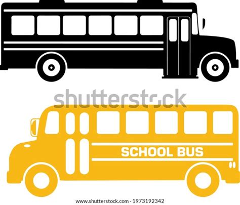 Stock Vektor „school Bus Svg Vector Illustration Isolated“ Bez