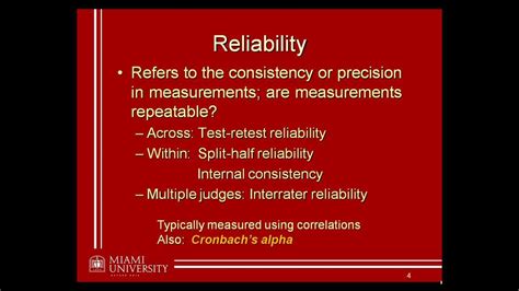 Redundant hardware provides enhanced reliability. 03: Reliability and validity (1/3) - YouTube