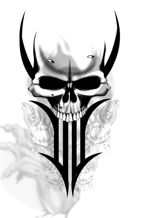 Skull Tattoo Design Tribal Skull Skulls Drawing