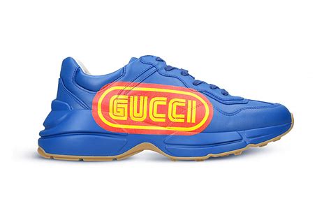 Gucci Rhyton Sega Leather Sneaker Blue Release Hypebeast