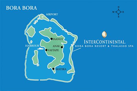 Resort Map And Location Intercontinental Bora Bora Resort And Thalasso Spa