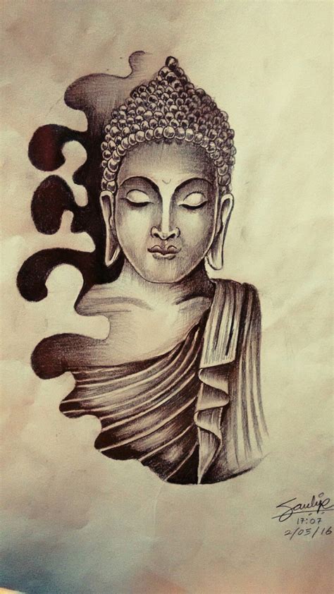 Gautam Buddha Sketch At Explore Collection Of