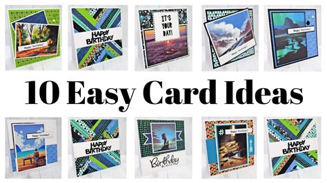 10 Quick And Easy Card Ideas Mixed Up Craft Youtube
