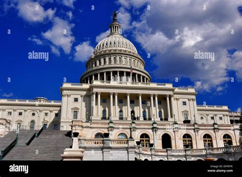 Washington Dc West Front Of The United States Capitol With Its Great