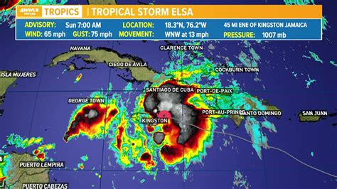 Tropical Update Tropical Storm Elsa Continues Path To Florida Youtube