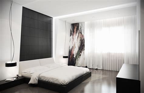 Fascinating Bedroom Design Ideas Using White And Black Color Theme