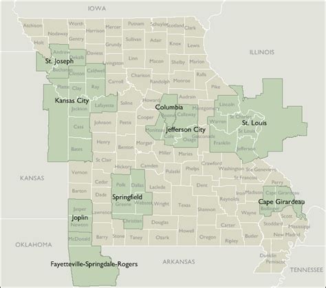 Metro Area 5 Digit Zip Code Map Books Of Missouri
