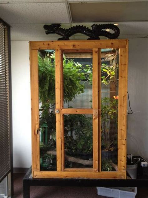 The cabinet is tall and narrow, making it ideal for a chameleon that wants to climb. Pin on iguana